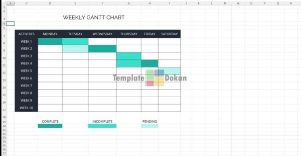 Weekly Gantt Chart Template